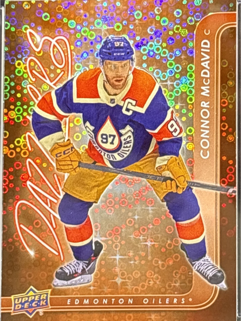 Upper Deck Dazzler Connor McDavid Edmonton Oilers Trading Card
